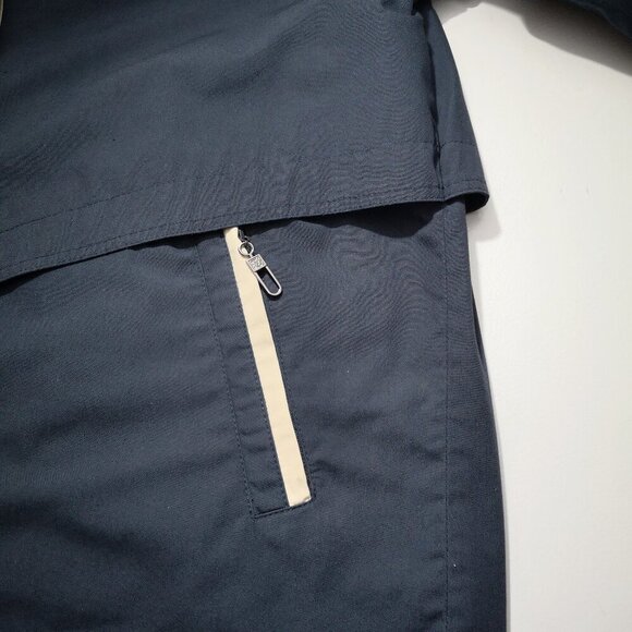 Mona Lisa Sport by Fenelli Ladies Size 16.5 Navy w/ Beige Lined Jacket - Picture 8 of 11